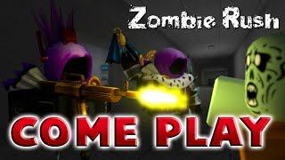 GOING NUTS ON SOME ZOMBIES IN ZOMBIE RUSH / ROBLOX