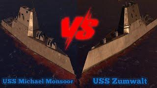 USS Michael Monsoor vs USS Zumwalt