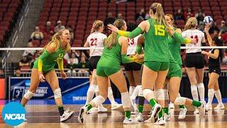 Fantastic 4th set finish, full 5th set from Oregon-Nebraska volleyball