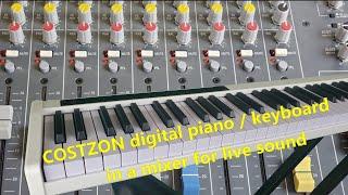 Costzon Portable Digital Piano Keyboard into a LIVE SOUND MIXER | Sonart | How does it sound?