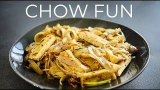 Vegetable Chow Fun Recipe | EASY Chinese vegan Noodles Recipe (干炒牛河)