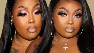 Rose Gold GLITTER CUT CREASE LOOK  | Mscreativediva