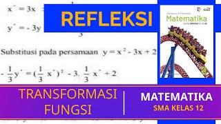 Refleksi fungsi (Pencerminan fungsi) bab Transformasi fungsi MATEMATIKA KELAS 12