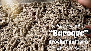 Роскошный УЗОР КРЮЧКОМ "Baroque" / Beautiful Crochet Pattern / Еженедельный РОЗЫГРЫШ ПРЯЖИ 