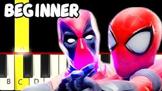 Deadpool - Hot N Cold - Fast and Slow Piano Tutorial - Beginner