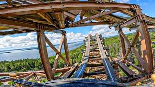 "WILDFIRE" FRONT/BACK POV - BEST RMC Wooden Roller Coaster? Kolmården, Sweden