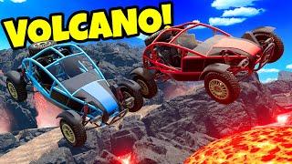 We Jumped Over a VOLCANO During a Race in BeamNG Drive Mods!