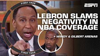 FACE OF THE LEAGUE CONTROVERSY⁉ Stephen A. responds to LeBron's NBA coverage criticism | First Take