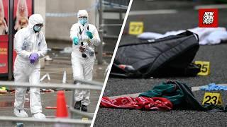 Forensic officers scour Liverpool parade crash site after van plows through crowd