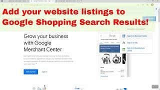 Using Google Merchant Center for shopping listings