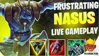 Most FRUSTRATING Nasus Game EVER! (I Got Tilted)- Wild Rift HellsDevil Plus Gameplay