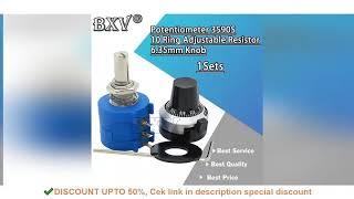 ️1Set 3590S Precision Multiturn New (1PCS Potentiometer 10 Ring Adjustable Resistor+1PCS Turns Coun