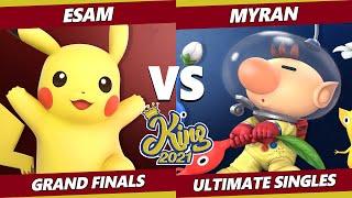 King 2021 GRAND FINALS - Myran (Olimar) Vs. ESAM (Pikachu, Min Min) SSBU Smash Ultimate