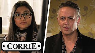 Asha Tells Dev About Her Date With Nina | Coronation Street