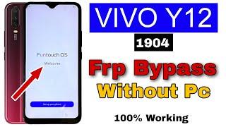 Vivo Y12 (1904) Frp Bypass Without Pc | Vivo Y12 Google Account Bypass | Vivo 1904 Frp Unlock