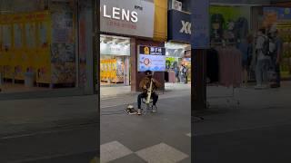 ₊˚  busker at ximending, taipei, taiwan ₊   #travel #busking #musician #taiwan #taipei #night