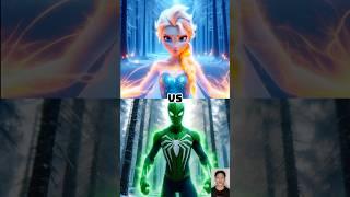 Spider-Man and Elsa Frozen Vs Team Spider-Man revenge battle #shorts