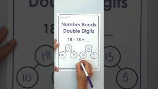 Singapore Math Mini Tutorial - Number Bond - Subtraction with double digits #subtraction