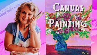 How to Paint Abstract Flowers on Canvas