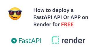 How to deploy a FastAPI API or APP on Render for free