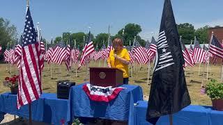 Flags for Heroes Flag Day Ceremony 2023 Rotary Club Fuquay-Varina Downtown American legion Post 116