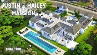 Justin and Hailey Bieber's Mega Mansion | Sims 4 - Speed Build | [No CC]