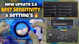 NEW UPDATE 3.6 Best sensitivity settings  for All Devices Android iOS gyroscope non gyro