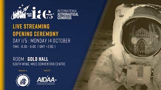 IAC 24 - Day 1 - Opening Ceremony - Gold Hall -  International Astronautical Congress