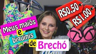 VAI DAR POLÊMICA!!! Minha coleção de Biquínis e Maiôs de brechós