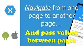 How do I navigate from one page to another page and pass value from one page to another