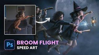 Photoshop Speed Edit - "Broom Flight"