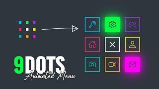 Animated 9 Dots Navigation Menu using Html CSS & Javascript