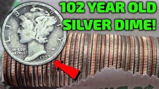 AMAZING OLD SILVER DIME! - (COIN ROLL HUNTING DIMES) $1,500 DIME HUNT