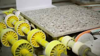 A close-up look at our terrazzo tile manufacturing process
