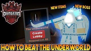 WE BEAT UNDERWORLD IN DUNGEON QUEST ROBLOX