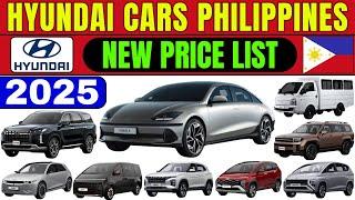 Hyundai Price List Philippines 2025 | All Cars Models & Variations | STARGAZER, CRETA, STARIA, etc