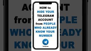 #how to #hide Your #telegramaccount From People Who Already Know Your Number