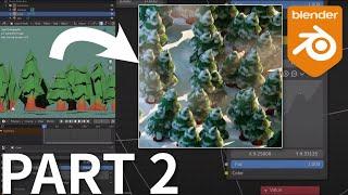 Making Forest in Blender3D shader nodes (part 2)