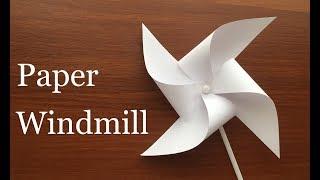 DIY How To Make Paper Windmill (Pinwheel). Easy Project for Children