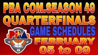 PBA Schedules - February 5 to 9, 2025 | PBA Commissioners cup Season 49