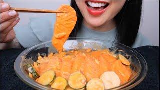 CUCUMBER TREND (SPICY SALMON SALAD) ASMR EATING SOUNDS | NO TALKING | SAS-ASMR