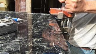 Volga Blue  Granite Cutting & Chisel