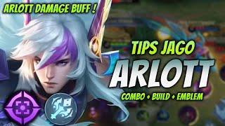 CARA MAIN ARLOTT DAMAGE BUFF ! BUILD & EMBLEM ARLOTT TERBARU 2024 ! | ARLOTT EXP LANE GAMEPLAY