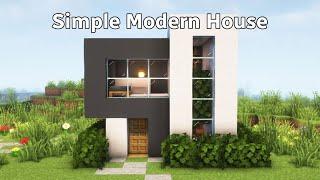 Minecraft : Simple MODERN House for your Survival   #1