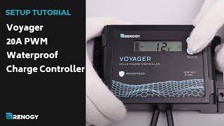 Renogy Voyager - 20A PWM Waterproof Charge Controller w/ LCD Display and LED Bar