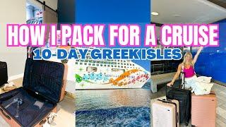 How I Packed for my 10-Day Europe Cruise || Pack with Me for the Greek Isles!