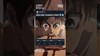 Eren Used First Time Founding Power ️ #shots #aot #erenyeager #ytshorts #eren #foryou#eren