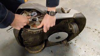 How to remove the rear wheel on a Husqvarna Automower