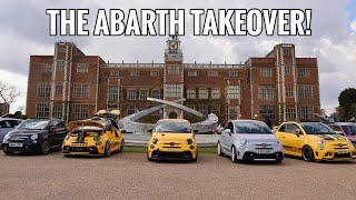 70 Abarth's TAKE OVER Millionaire Mansion!!! Abarth 595 | Abarth 124 Spider |Heritage Abarth Meet!!