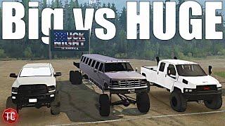 MudRunner: Truck Night In America BATTLE!! GMC Kodiak, 14 Door OBS, & NEW Ram 3500 Mega Cab